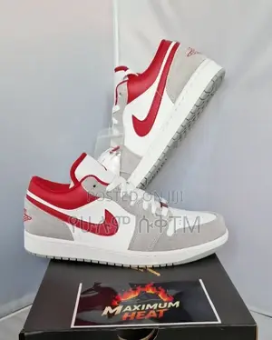 Original Air Jordan 1 Low Se ‘Grey/Gym Red’ Women’S Shoes