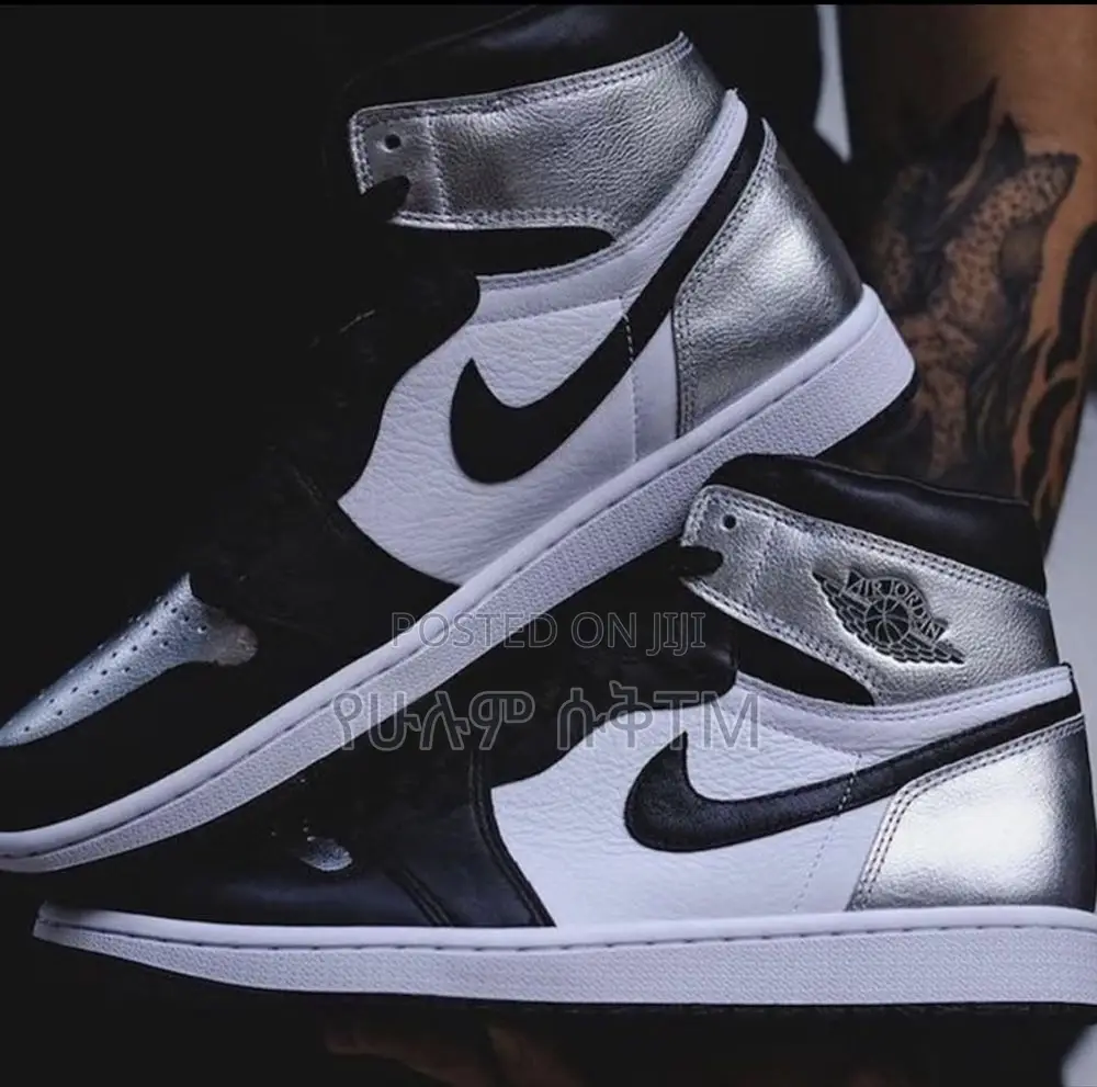 Original Air Jordan 1 Retro Hi ‘Silver Toe’ Men’S Shoes