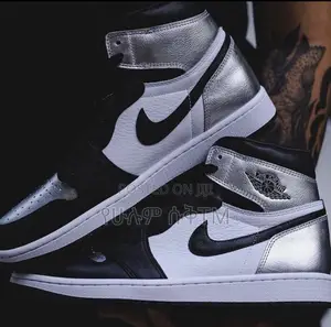 Original Air Jordan 1 Retro Hi ‘Silver Toe’ Men’S Shoes