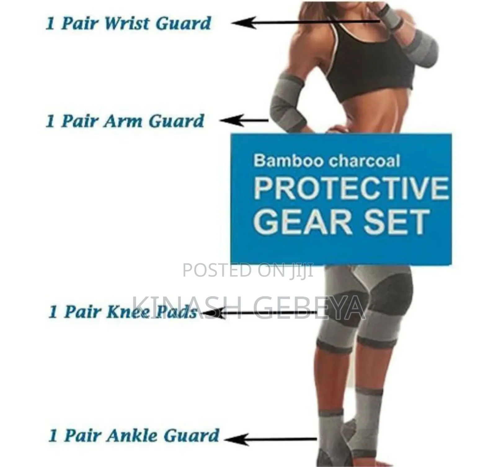 8pcs Bamboo Fitness Protective Gear Set