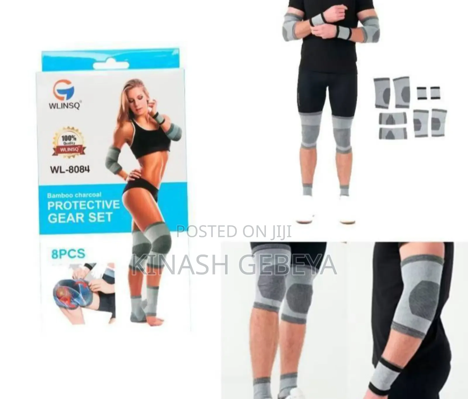 8pcs Bamboo Fitness Protective Gear Set