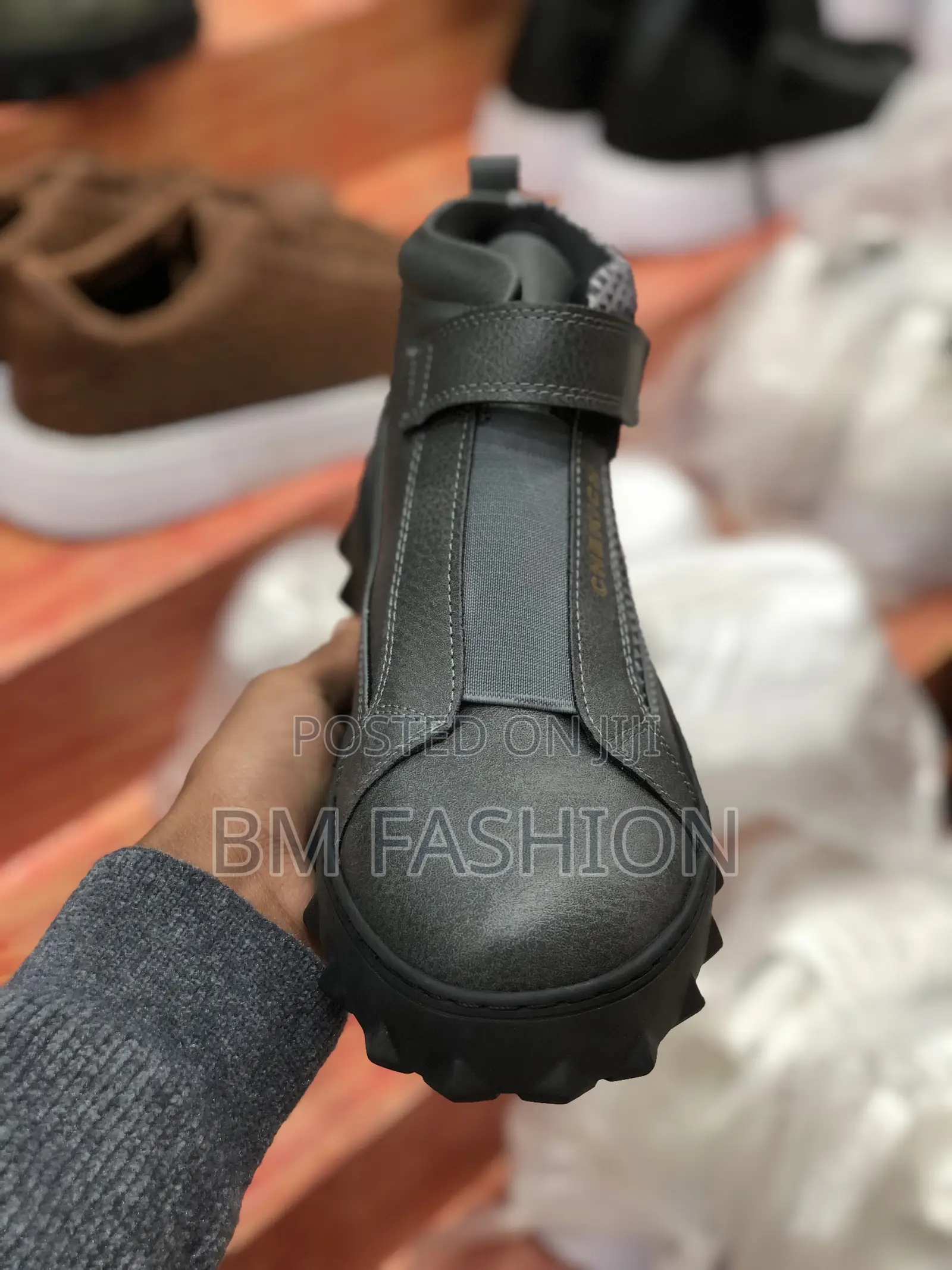 Gray Chekich Elevator Ankle Boots