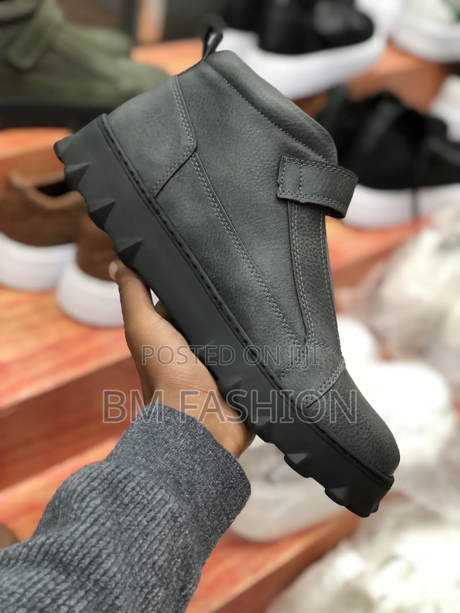 Gray Chekich Elevator Ankle Boots