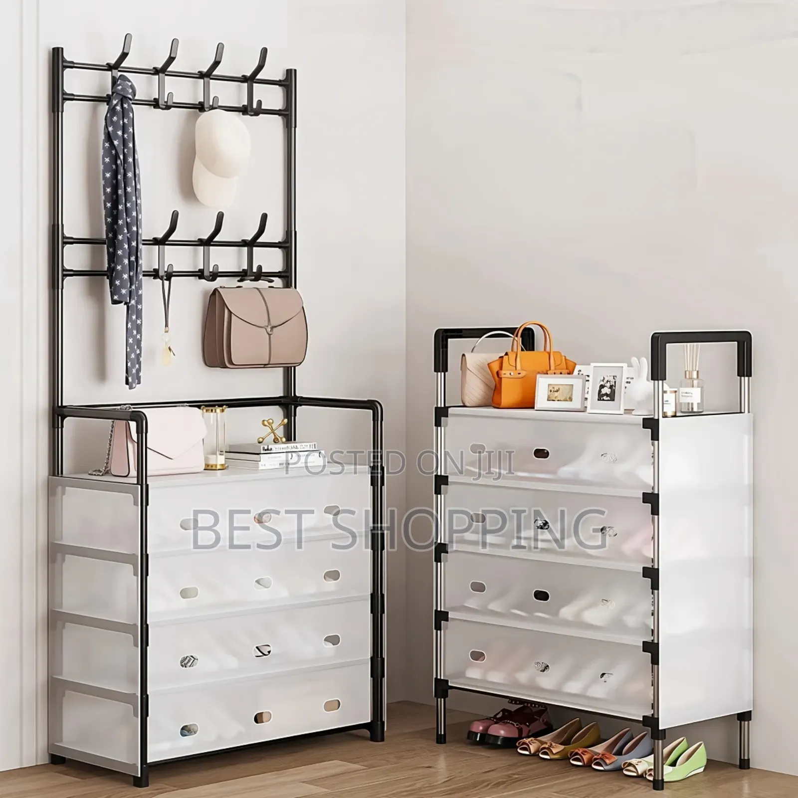 Multifunctional Shoe Rack , Cloth Hanger And Hat Rack 3 In 1