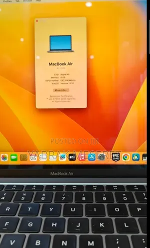 New Laptop Apple MacBook Air 8GB Apple M1 SSD 256GB