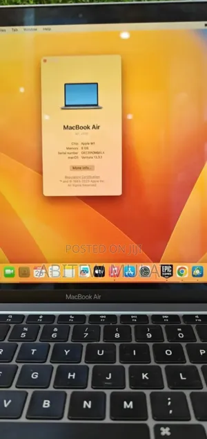 New Laptop Apple MacBook Air 2020 M1 8GB Apple M1 SSD 256GB