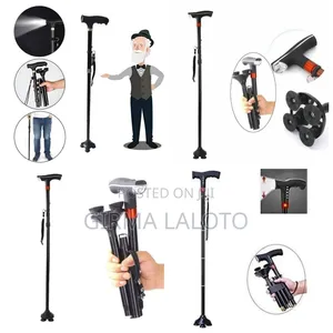 Photo - Adjustable Anti-Slip Walking Stick With Led Light