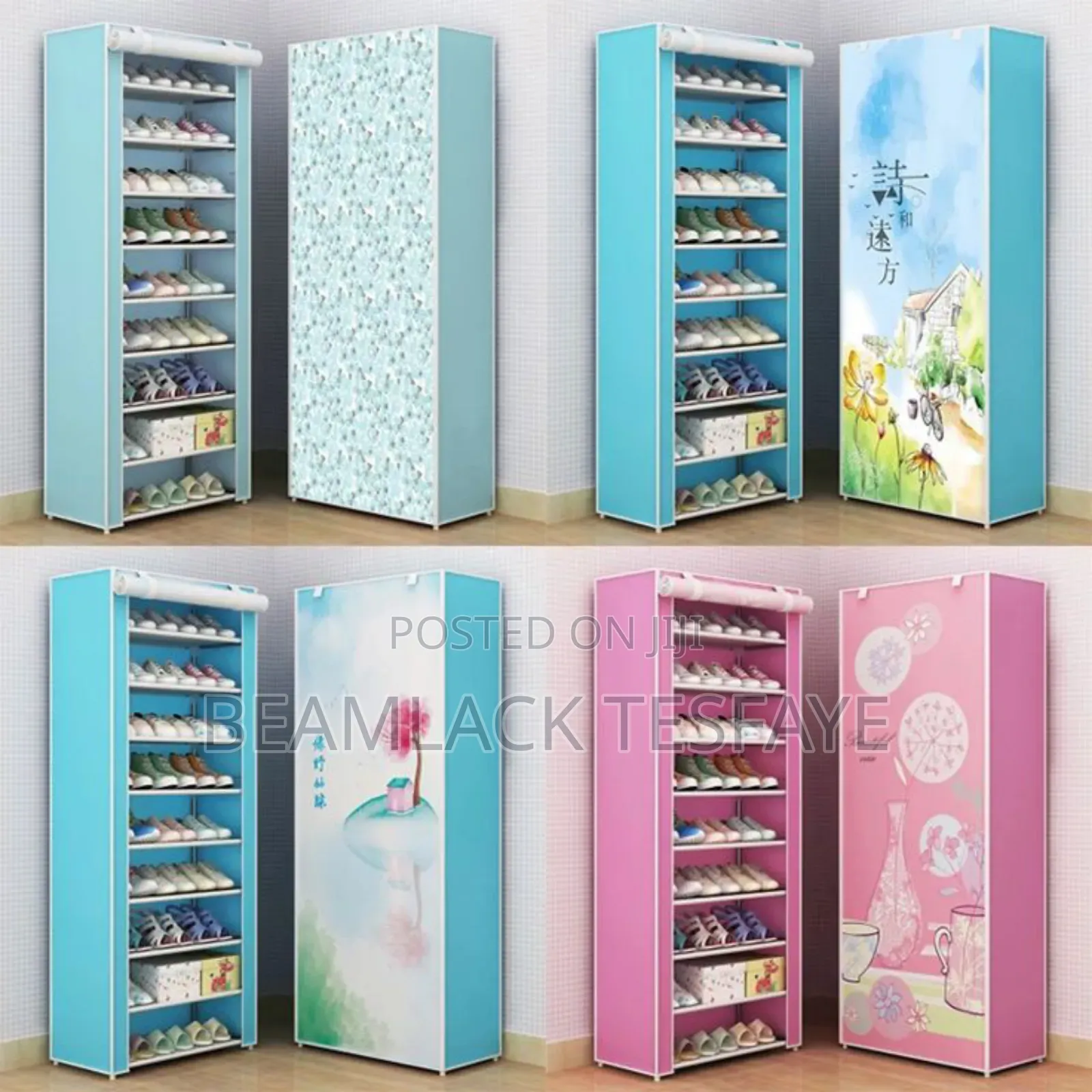 Dust Proof Stainless Steel Shoes Rack