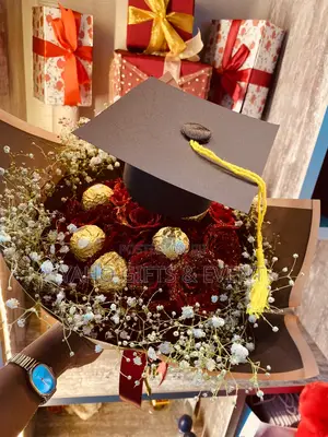 Flower and Chocolate Graduation Gift
