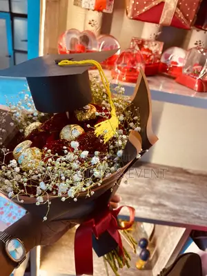 Flower and Chocolate Graduation Gift