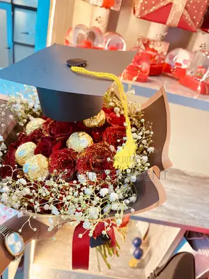Photo - Flower and Chocolate Graduation Gift