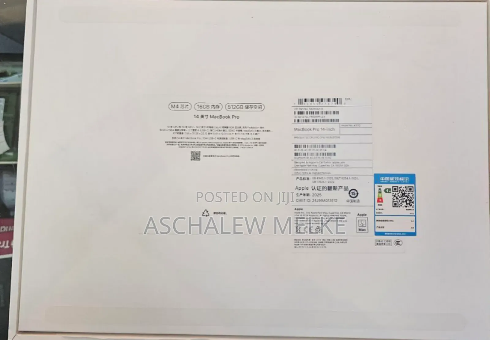 New Apple MacBook Pro 2024 M4 14-Inch 16GB Apple M4 Pro SSD 512GB