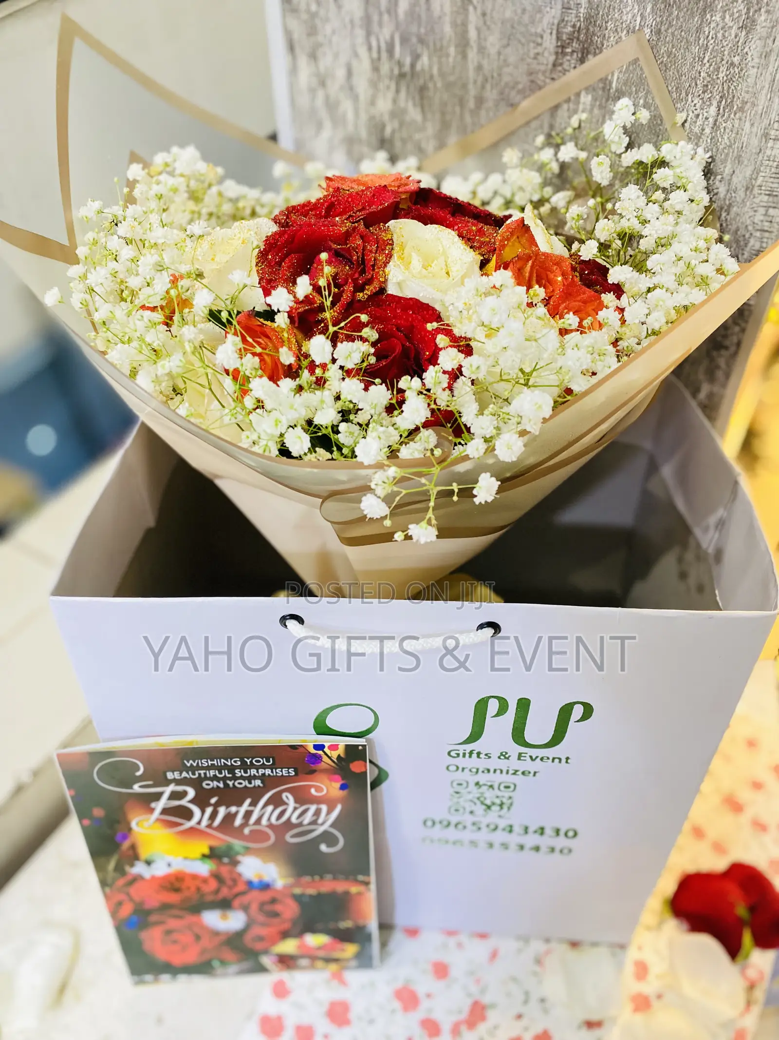 Variety Flower With Full Ferrero Chocolate