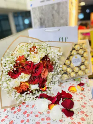 Variety Flower With Full Ferrero Chocolate