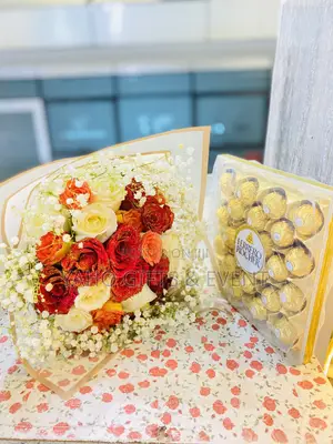 Variety Flower With Full Ferrero Chocolate