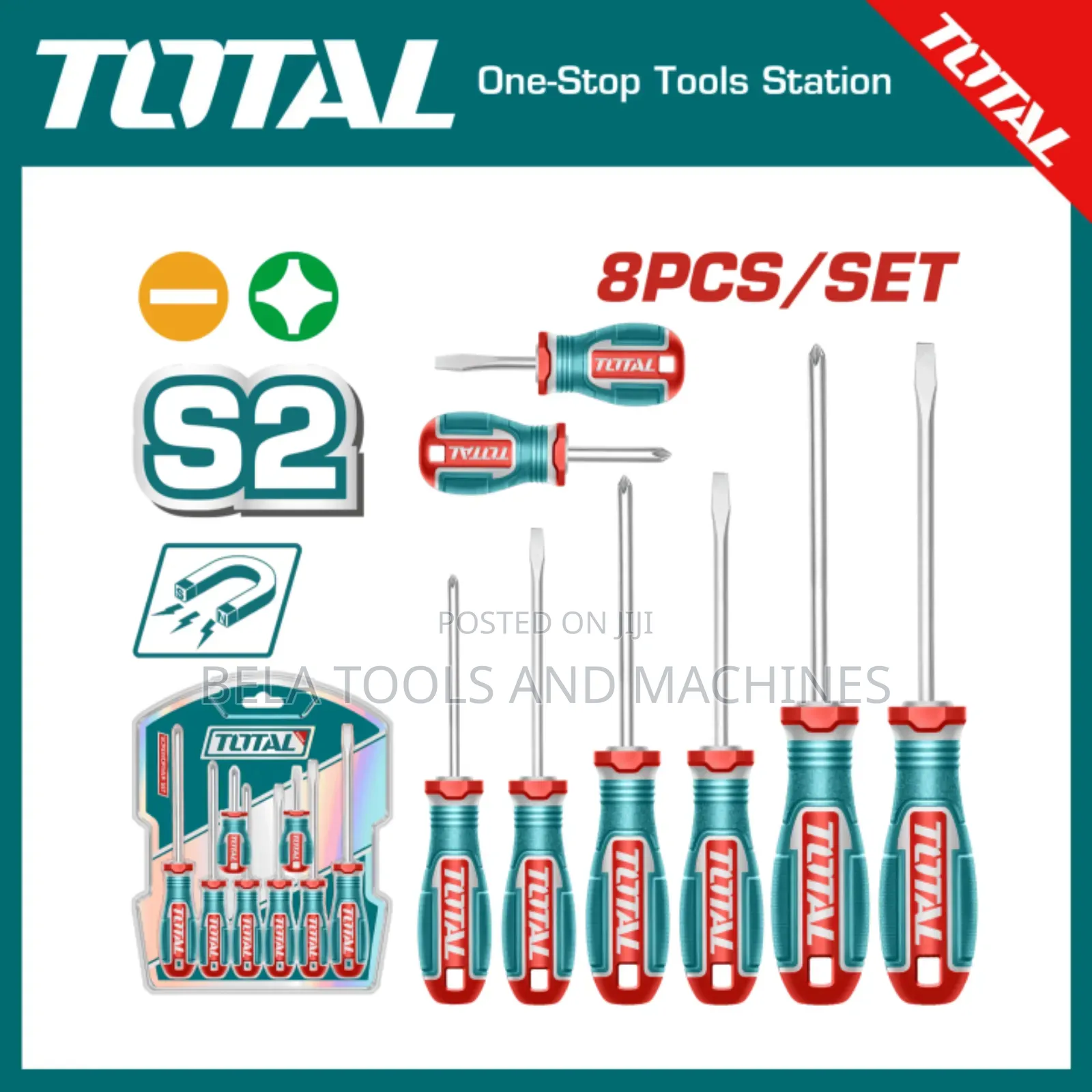Total Screw Driver 8 Pis