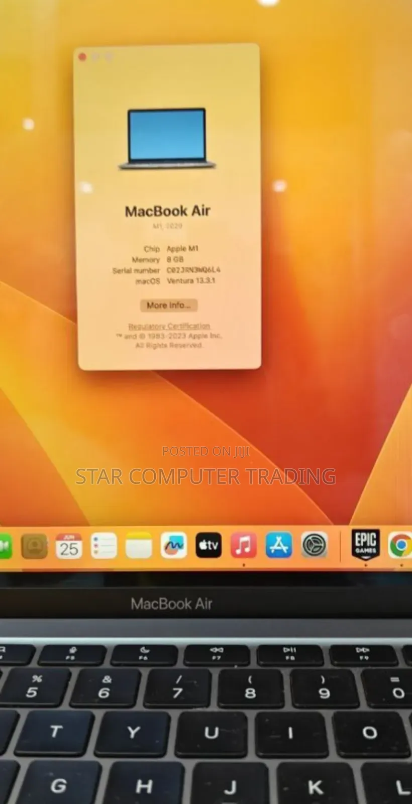 New Laptop Apple MacBook Air 2020 M1 8GB Intel Core I5 SSD 256GB