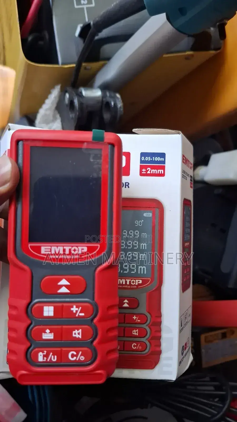 Emtop Laser Distance Detector Meter 100meter ጨረር ሜትር