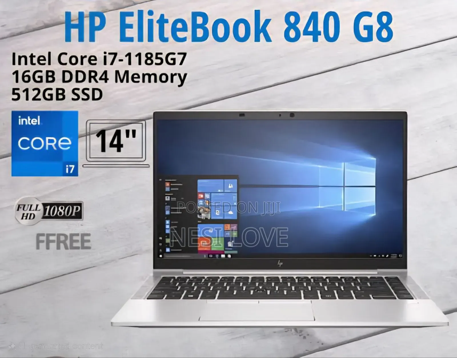 New Laptop HP EliteBook 840 G8 16GB Intel Core I7 SSD 512GB