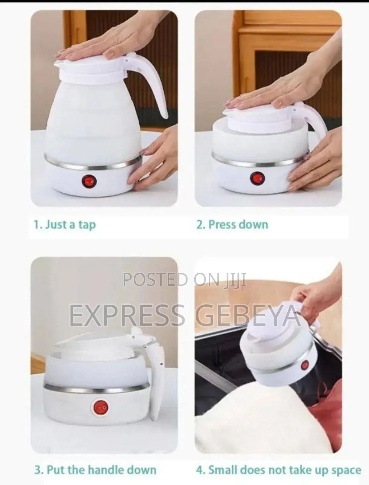 Foldable Electric Kettle ቦይለር