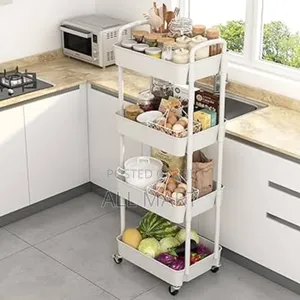 4 Layer Movable Kitchen Storage Rack/Shelf