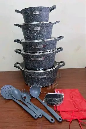 Granite Cookware የማይዝግ የማይዝ የማያቀዘቅዝ ድስቶች