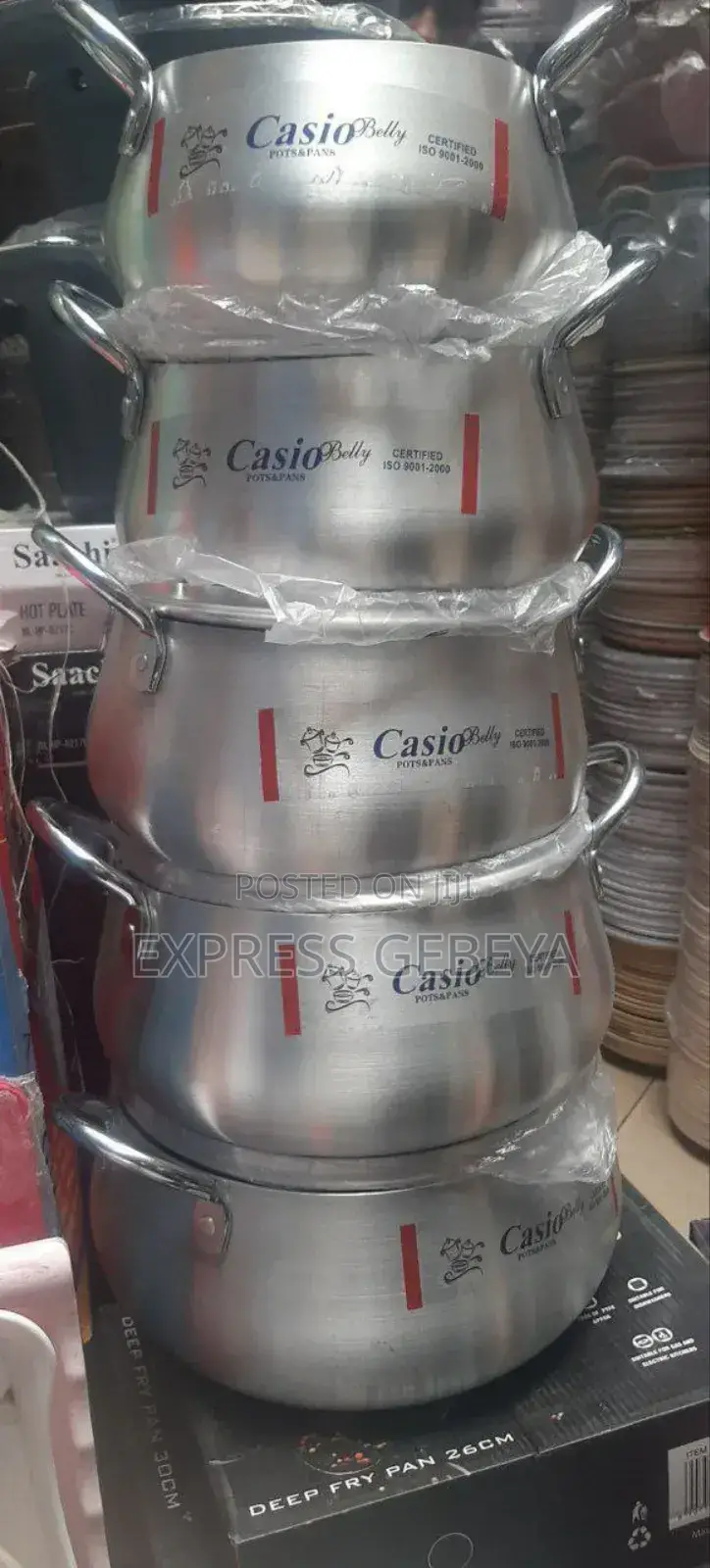 Casio 5 Set Cookware ማራኪ ቅርጽ ያላቸው ብረት ድስቶች