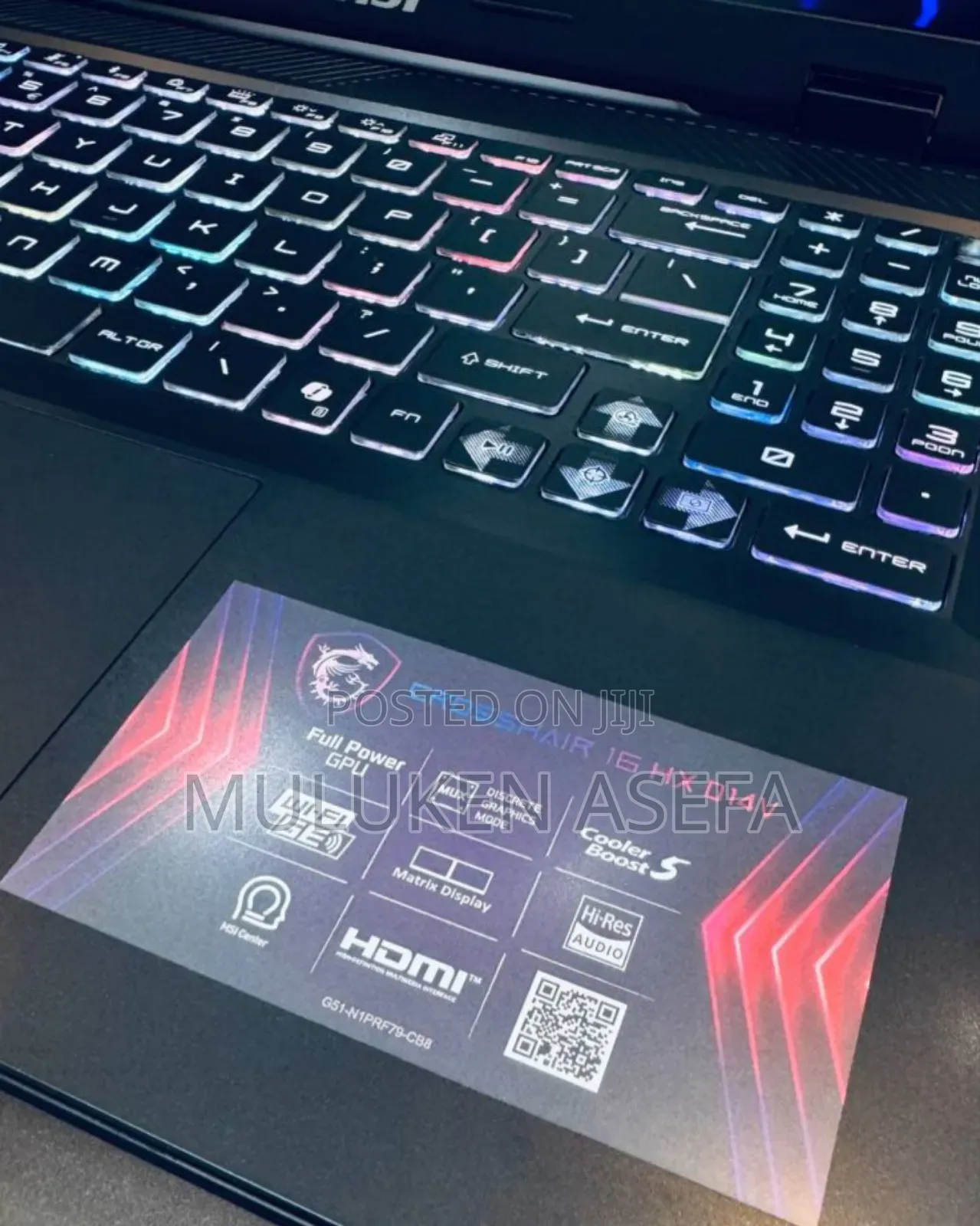 New Laptop MSI GF63 16GB Intel Core I7 SSD 1T