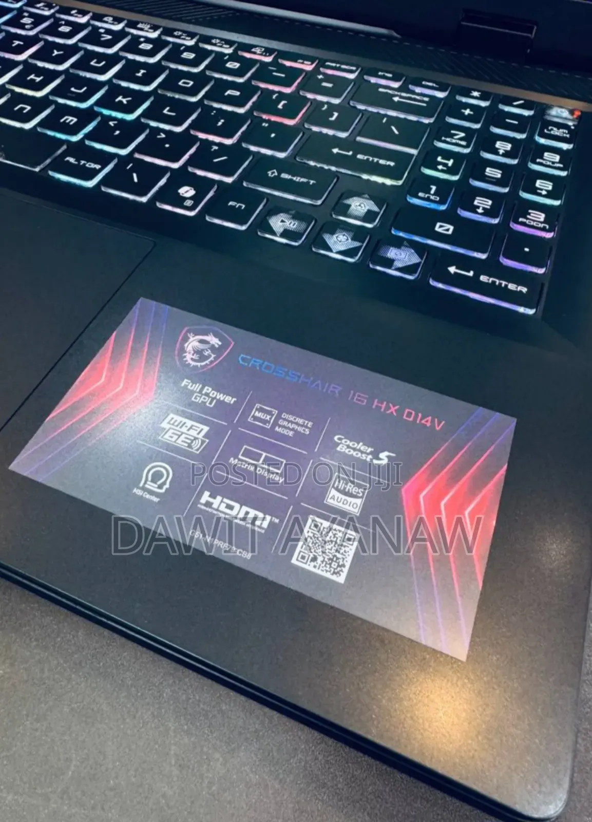 New Laptop MSI Crosshair 15 B12U 16GB Intel Core I7 SSD 1T