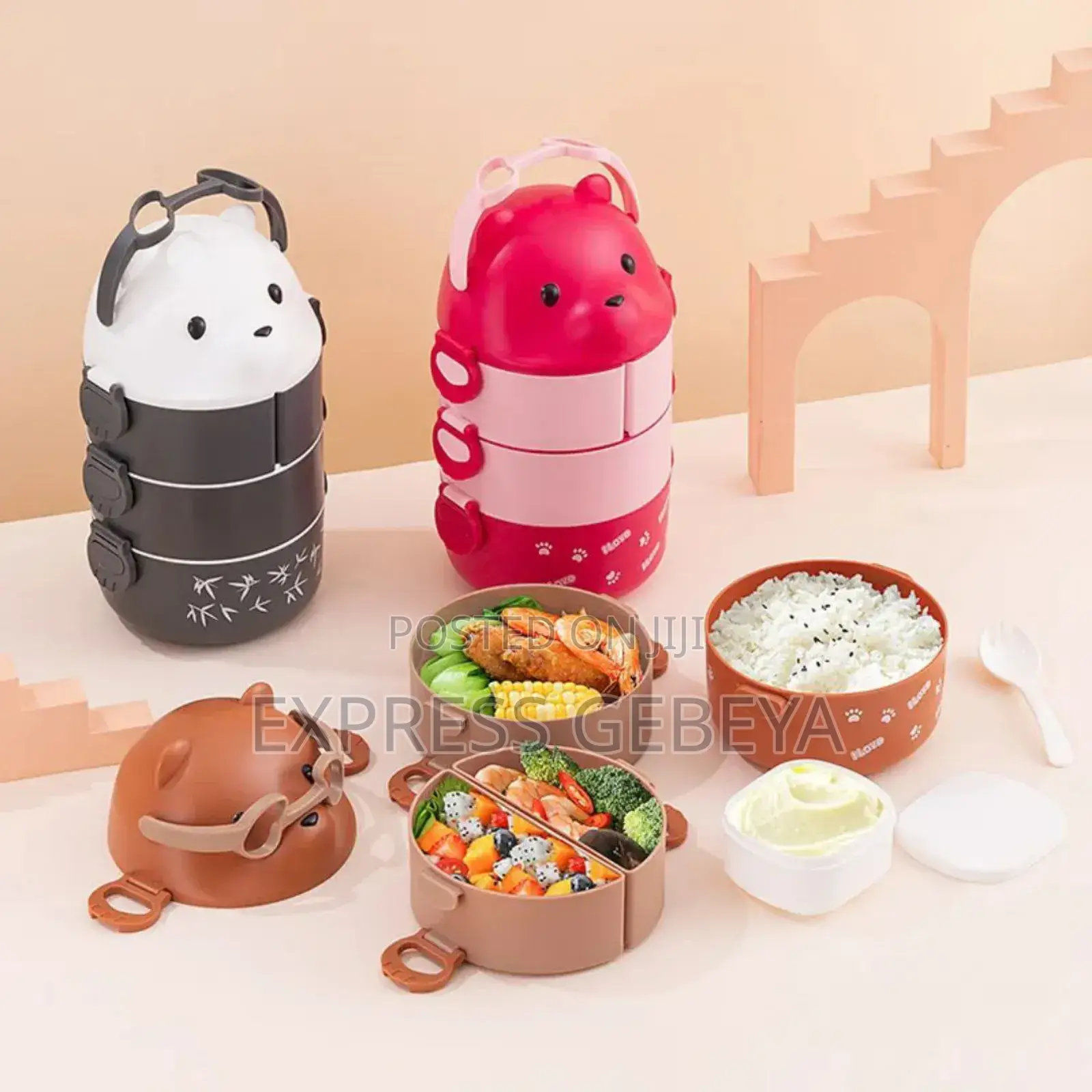 Bear Cartoon Lunch Box