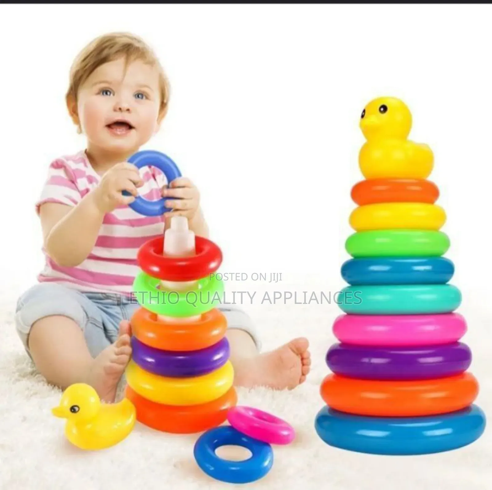 ከፕላስቲክ በዶናት ቅርፅ የተዘጋጀች መጫወቻ