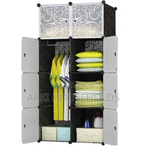 Photo - ተገጣጣሚ ቁምሳጥን Wardrobe Plastic+Metal