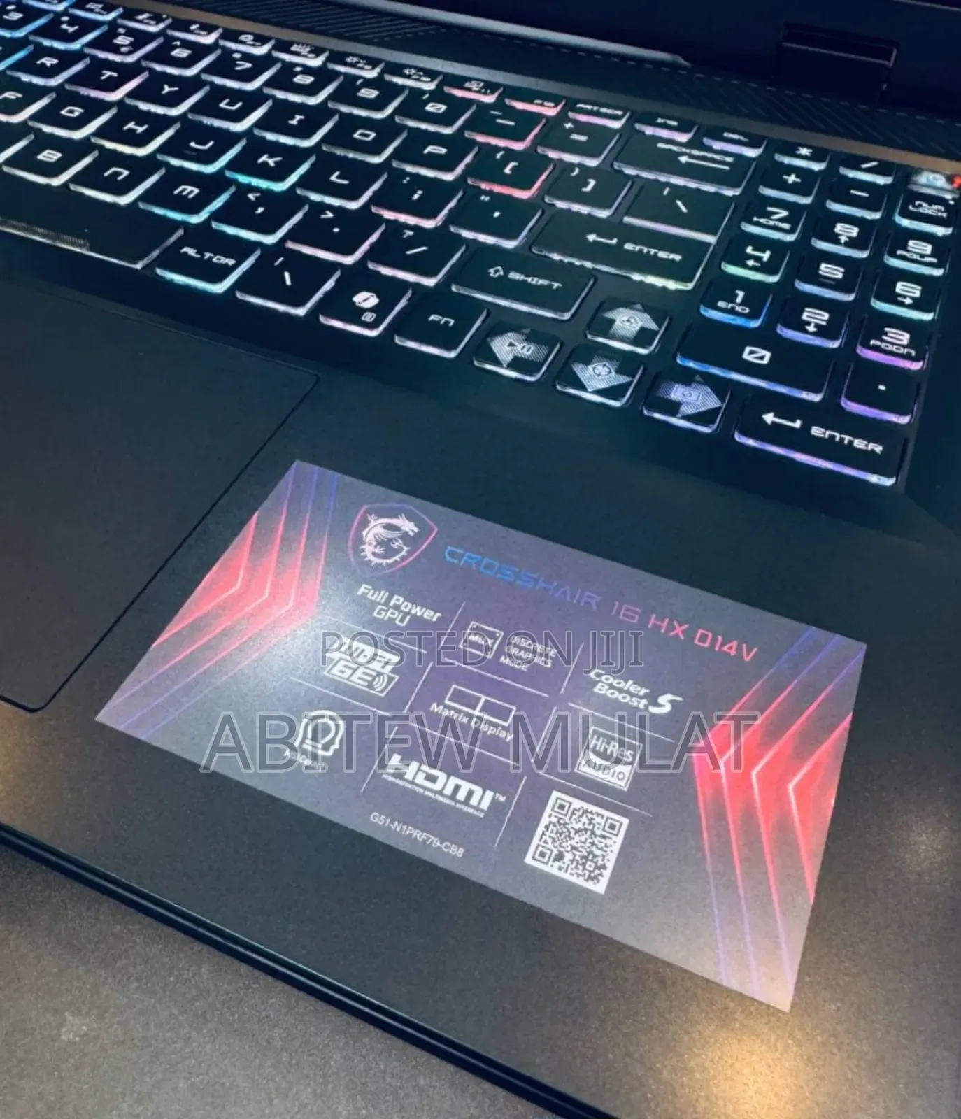 New Laptop MSI Crosshair 15 B12U 16GB Intel Core I7 SSD 1T