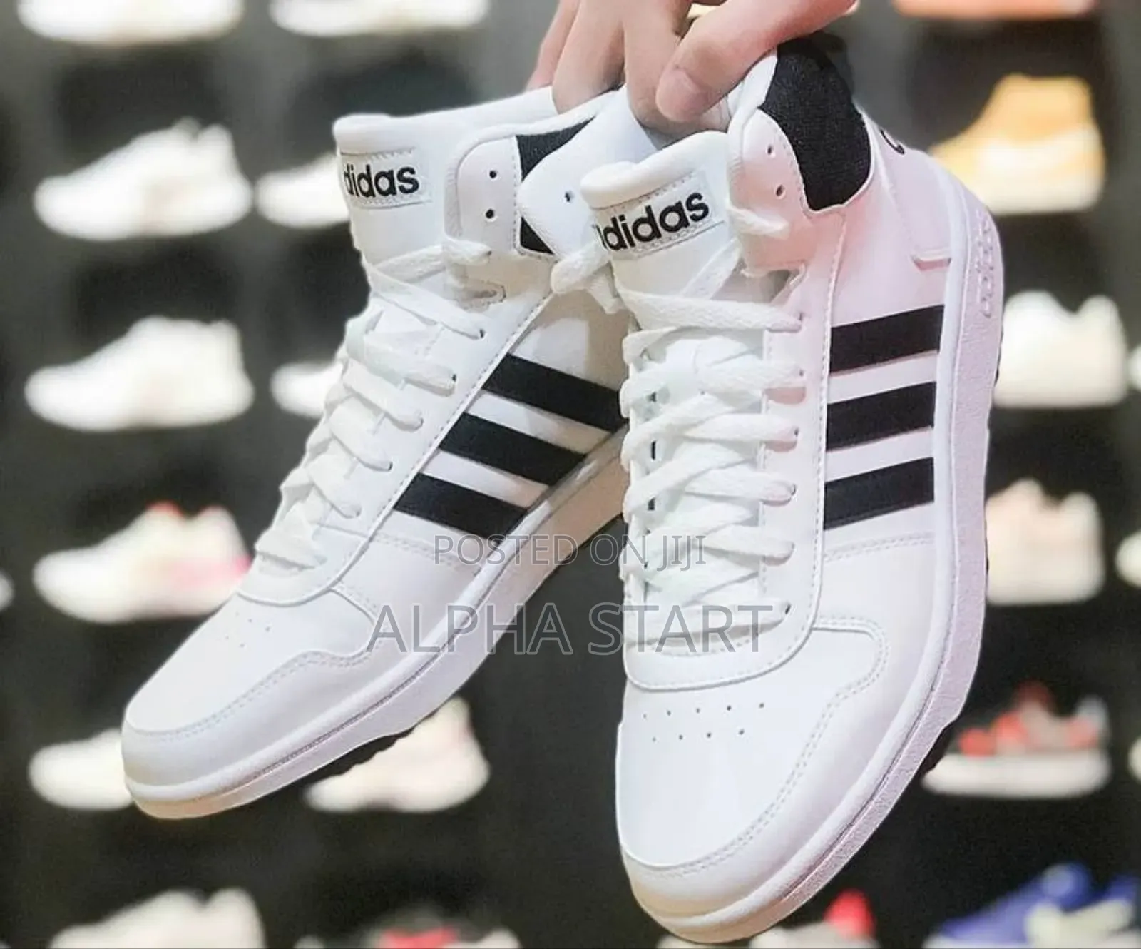  Adidas Hoops 2.0
Mid ‘White/Black’ Men’S Shoes