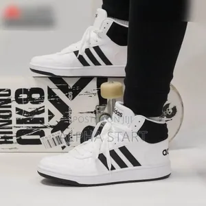  Adidas Hoops 2.0
Mid ‘White/Black’ Men’S Shoes