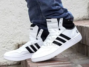  Adidas Hoops 2.0
Mid ‘White/Black’ Men’S Shoes