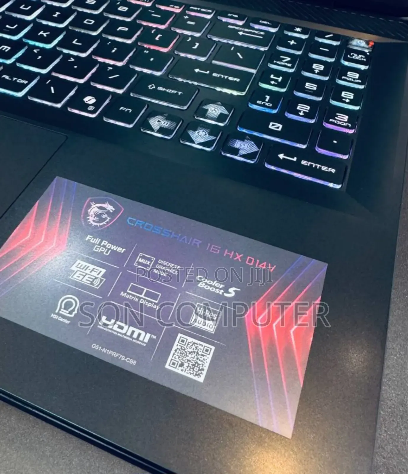 New Laptop MSI Crosshair 17 B12U 16GB Intel Core I7 SSD 1T