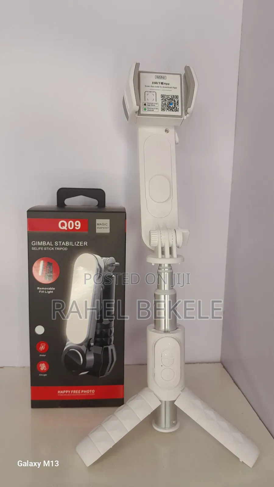Q09 Gimbal Stabilizer Selfie Stick Tripod