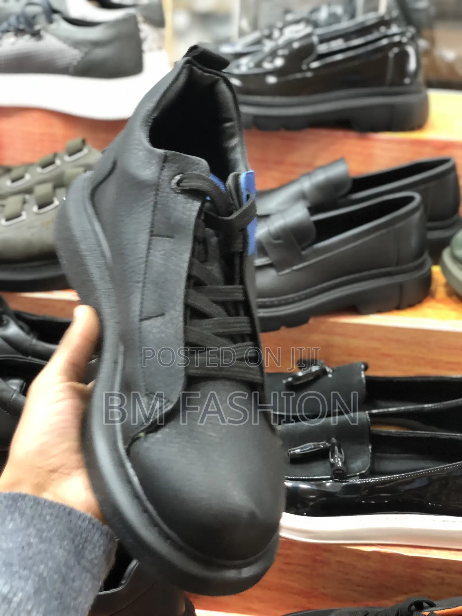 Chekich Men’S Sneaker Black Leather Classic