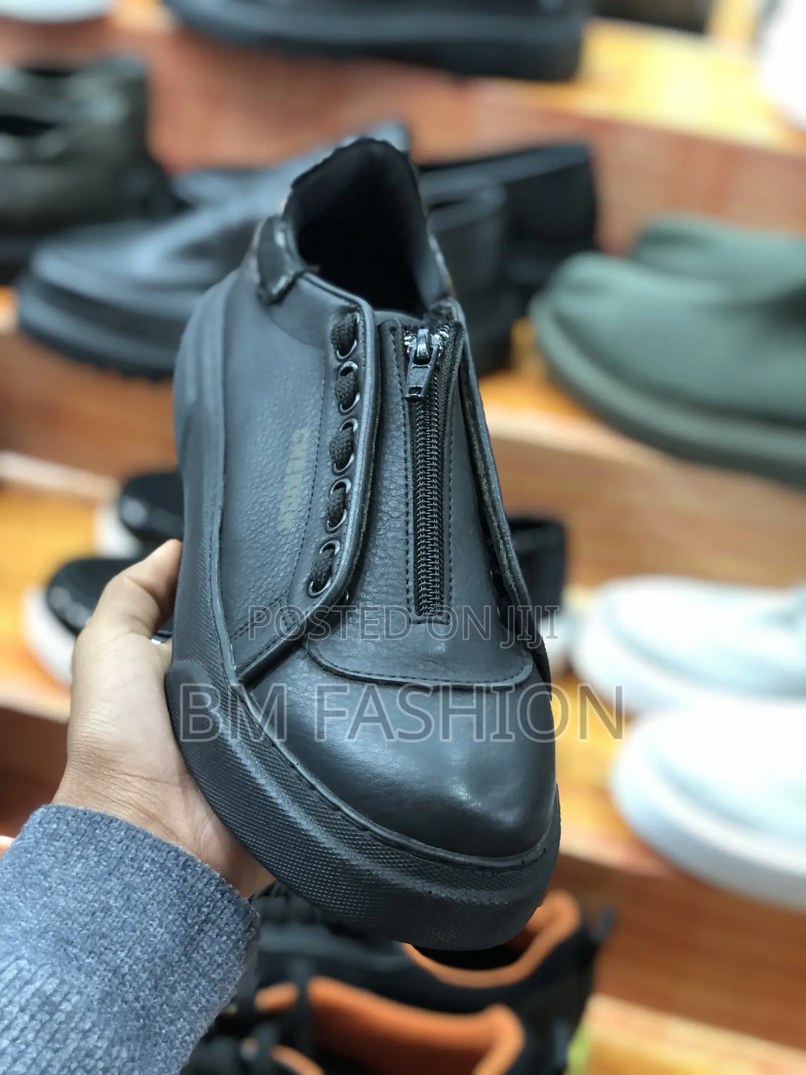 Chekich Black Sneakers Zip Closure 40 - 43