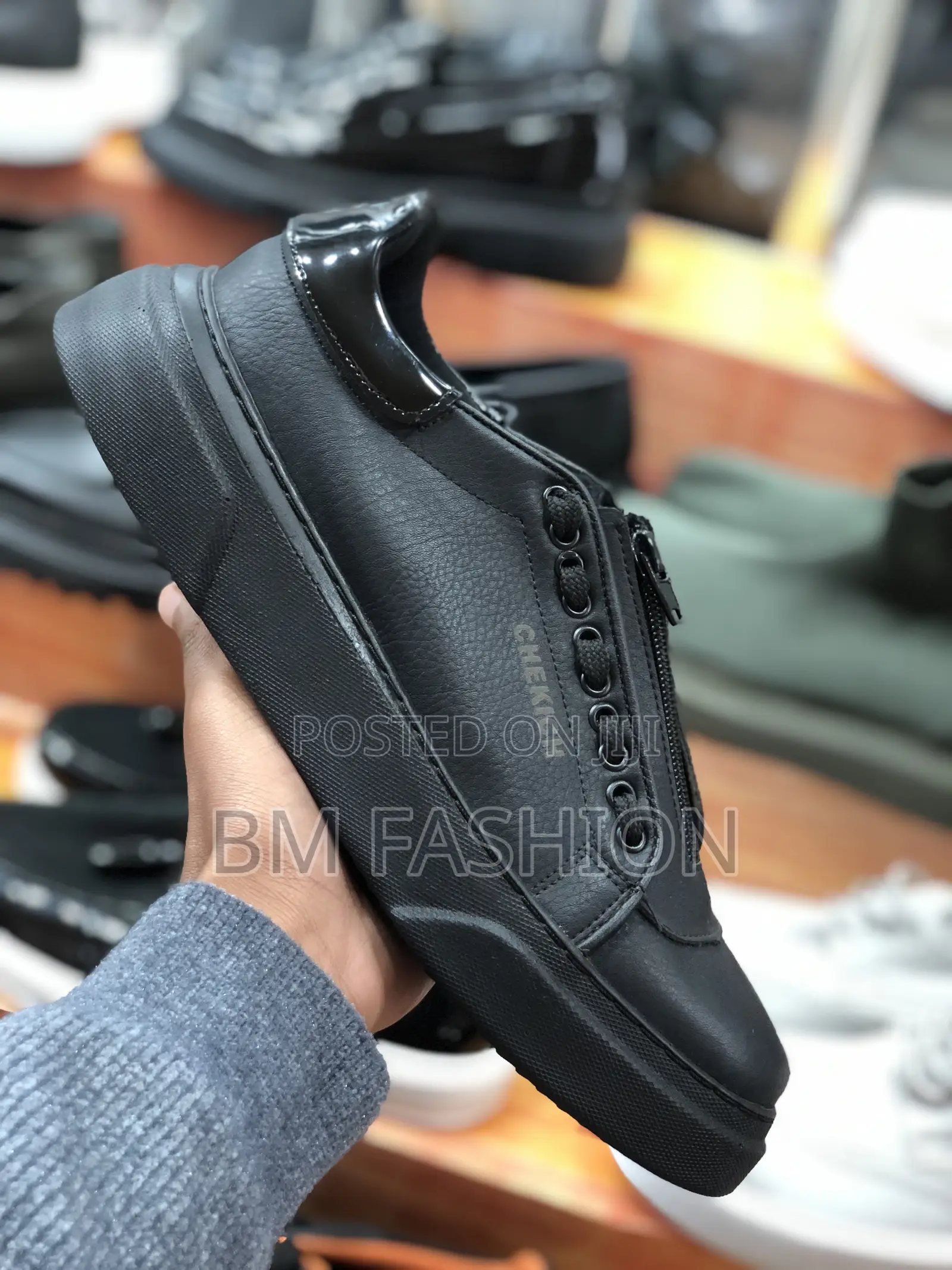 Chekich Black Sneakers Zip Closure 40 - 43