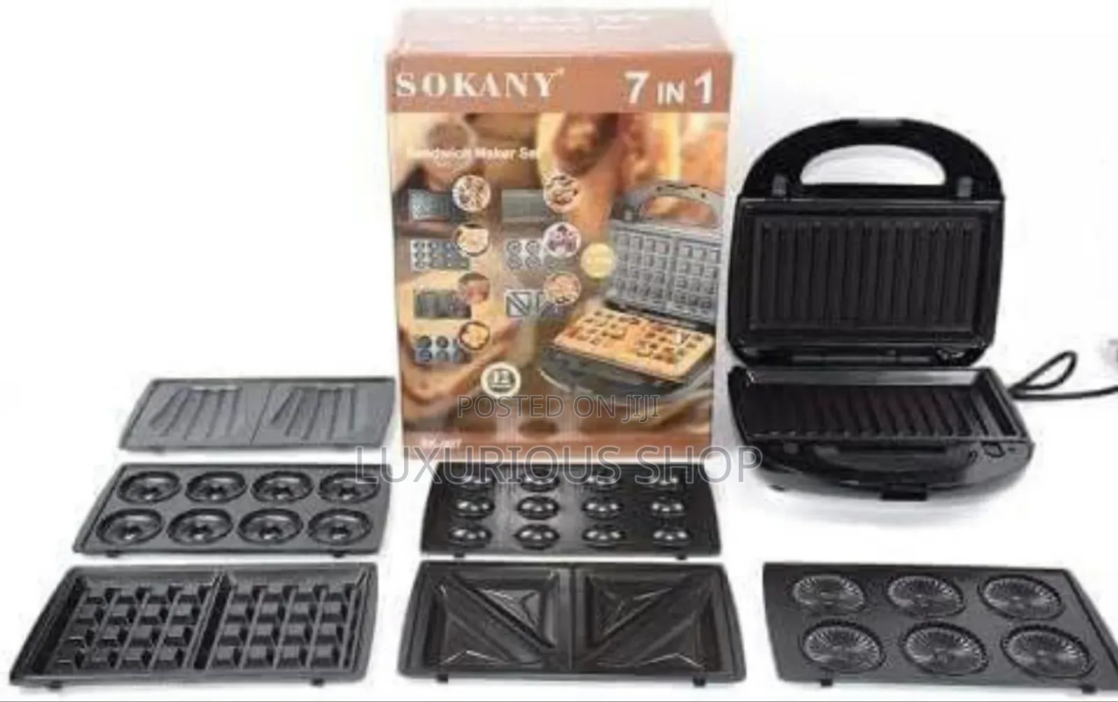 Sokany 7-in-1 Multi Snack Maker 7 በ 1 የቁርስና መክሰስ መስሪያ