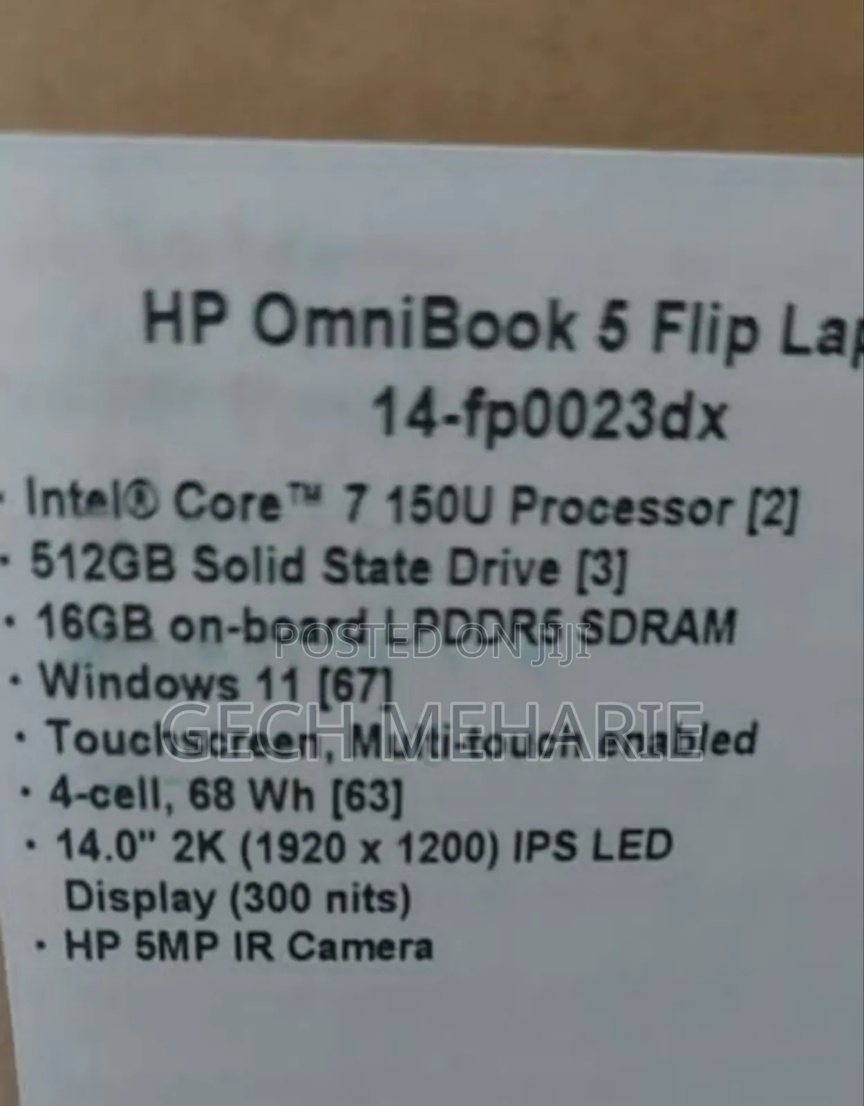 New HP OmniBook X Laptop 14-Fe0097nr 16GB Intel Core Ultra 7 SSD 512GB