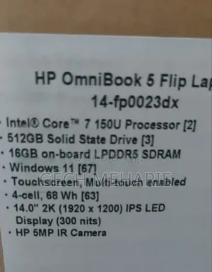 New HP OmniBook X Laptop 14-Fe0097nr 16GB Intel Core Ultra 7 SSD 512GB