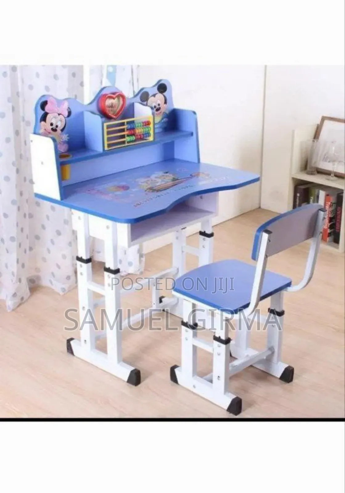 የጥናት ጠረንጴዛ Color: Blue And Pink