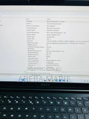 New Laptop MSI GS63 7RE Stealth Pro 16GB Intel Core I9 SSD 1T