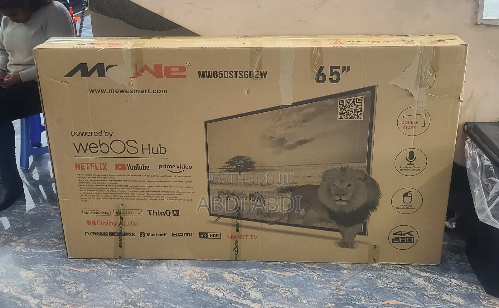 Mewe Tv 65 Inch Smart Wboss Tv Doubel Glass