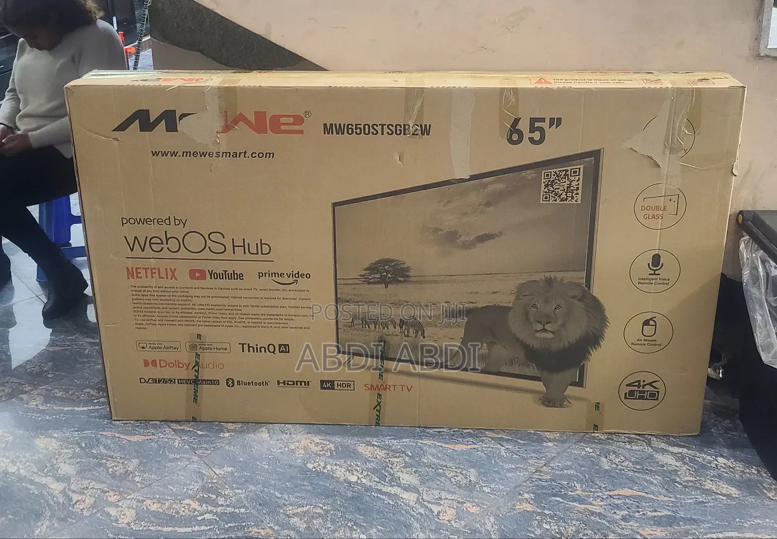 Mewe Tv 65 Inch Smart Wboss Tv Doubel Glass