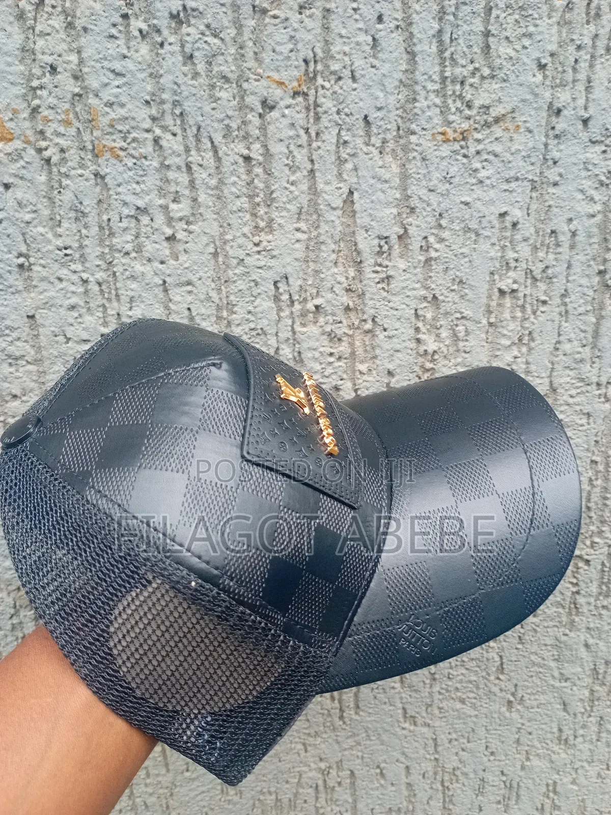 Lv Leather Cap .Limited Edition Men's Cap