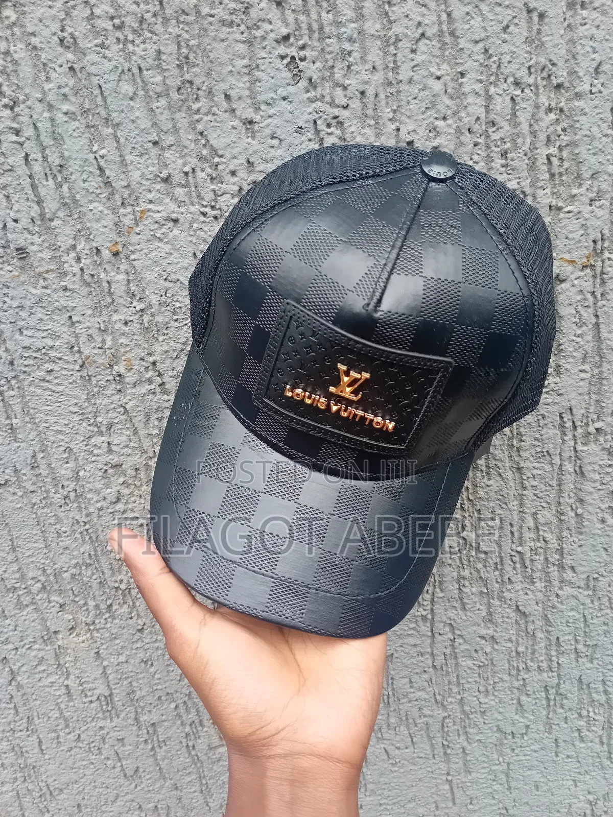Lv Leather Cap .Limited Edition Men's Cap